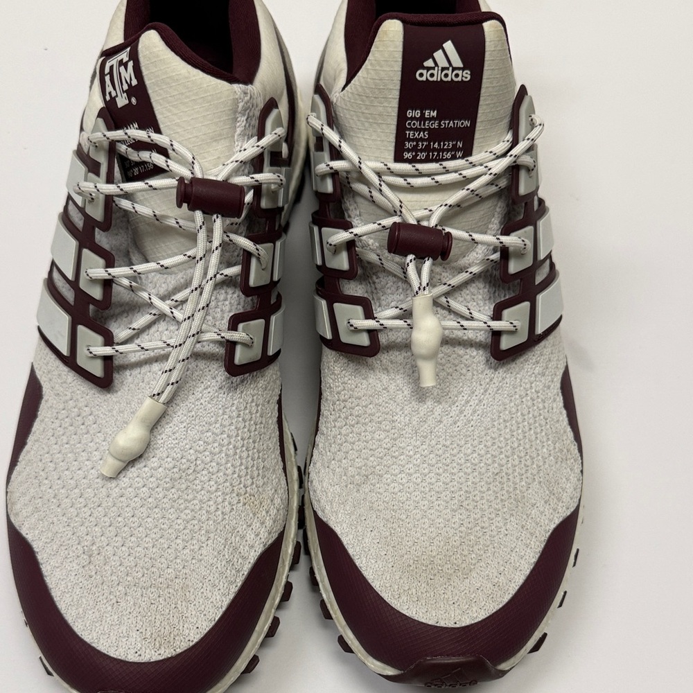 Adidas /Maroon Texas A&M Aggies Ultraboost 10 Running Shoe, Size 12.5 - Picture 5 of 11